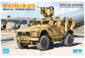 Scale model 1/48 American armored vehicle MRAP M1240A1 M-ATV (with full interior) RFM 4801