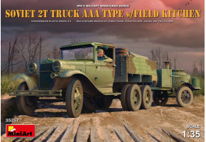 Збірна модель 1/35 Радянська вантажівка 2 тонни, тип AAA, з польовою кухнею Miniart 35257