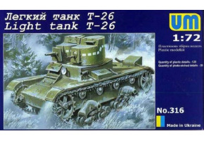 Збірна модель 1/72 Радянський танк T-26 UniModels 316