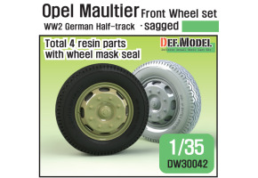 German Opel Maultier Sagged Front Wheel set ( for Dragon/Italeri 1/35)