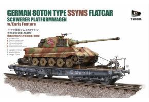 Німецька важка платформа-вагон 1/35 типу SSyms вантажопідйомністю 80 тонн   (версія з фототравленням) T-Model TK3501AG