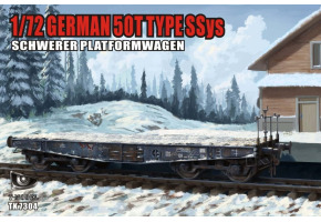 Німецька важка платформа-вагон 1/72 типу SSyms вантажопідйомністю 50 тонн T-Model TK7304
