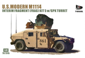 Збірна модель 1/72 Бронеавтомобіль U.S.MODERN M1114 з туреллю GPK і деталями T-Model TK7315