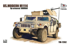 Збірна модель 1/72 Бронеавтомобіль U.S.HMMWV M1114 з туреллю GPK T-Model TM7202