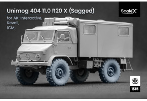 Набір коліс (з деформацією) для Унімог 404 11.0 R20 від Revell, AK-Interactive, ICM ScaleX WM 35023S
