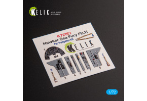 Hawker Sea Fury FB.11 декаль інтер'єр для комплекту Trumpeter 1/72 KELIK K72153