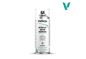 Акриловий сатиновий лак в аерозолі 400мл (Acrylic Satin Spray Varnish) Vallejo VAL 28532