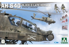 Збірна модель 1/35 Вертоліт AH-64D Apache Longbow Block II пізня версія Takom 2608