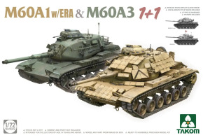 Збірні моделі 1/72 танків "Паттон" M60A1 w/ERA & M60A3 Takom 5022