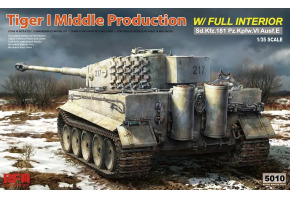 Збірна модель 1/35 Танк Sd.Kfz. 181 Pz.kpfw.VI Ausf. E Tiger I середнього виробництва з повним інтер'єром Rye Field Model 5010