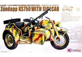 1/35 WWII German Zundapp KS 750 with Sidecar/w trailers