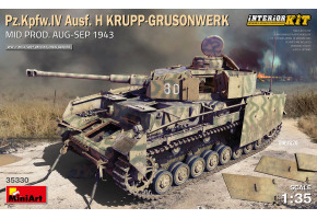 Збірна модель німецького середнього танка Pz.Kpfw.IV Ausf. H KRUPP-GRUSONWERK з інтер'єром.