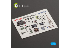 Supermarine Spitfire Mk.II декаль інтер'єр для комплекту IBG 1/72 KELIK K72275