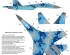 preview Foxbot 1:32 Цифровой камуфляж Су-27 ПМ-1 - Синий 58,ВВС Украины