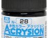 preview Акриловая краска на водной основе Acrysion Metal Black / Чёрный металлик Mr.Hobby N28