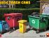 preview Plastic trash cans 1:35