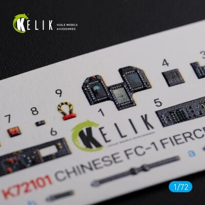 Chinese FC-1 Fierce Dragon декаль интерьер для комплекта Trumpeter 1/72 KELIK K72101 детальное изображение 3D Декали Афтермаркет