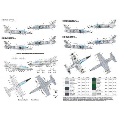 Foxbot 1:72 Декаль Ukrainian Albatrosses: L-39C/M/M1 Albatros ВПС України детальное изображение Декали Афтермаркет
