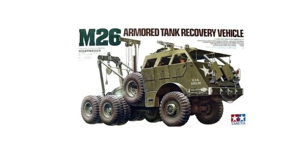 Збірна модель 1/35 Американський танковий тягач М26 + 4 фігур Tamiya 35244 детальное изображение Автомобили 1/35 Автомобили