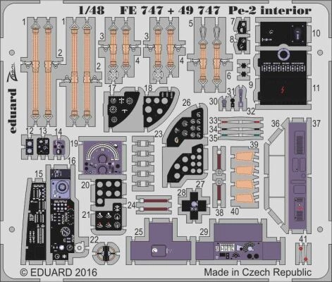 Pe-2 interior детальное изображение Фототравление Афтермаркет