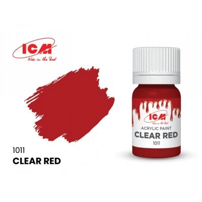 Акрилова фарба Clear Red / Червоний ICM1011 детальное изображение Акриловые краски Краски