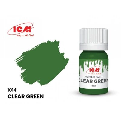 Acrylic paint Clear Green ICM1014 детальное изображение Акриловые краски Краски
