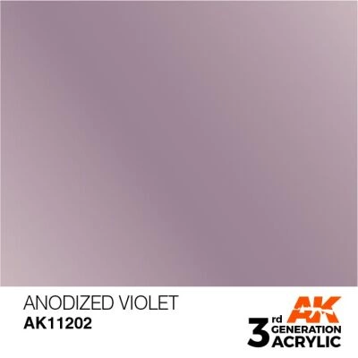 Акриловая краска ANODIZED VIOLET - АНОДИРОВАННЫЙ ФИОЛЕТОВЫЙ МЕТАЛЛИК / INK АК-интерактив AK11202 детальное изображение Металлики и металлайзеры Модельная химия