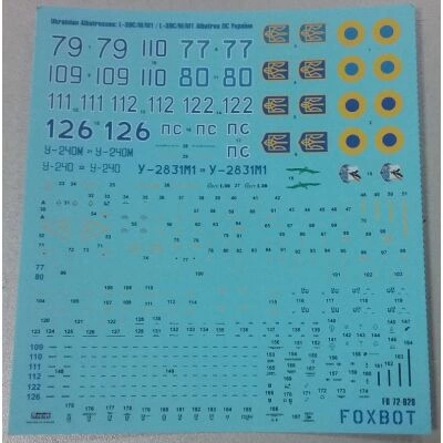 Foxbot 1:72 Декаль Ukrainian Albatrosses: L-39C/M/M1 Albatros ВПС України детальное изображение Декали Афтермаркет