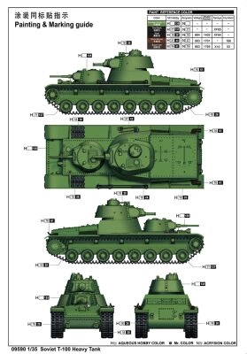 Soviet T-100 heavy tank детальное изображение Бронетехника 1/35 Бронетехника