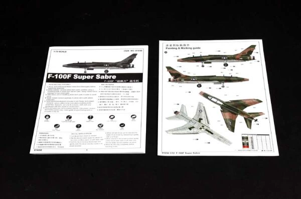 Збірна модель 1/72 Надзвуковий винищувач F-100F Super Sabre Trumpeter 01650 детальное изображение Самолеты 1/72 Самолеты