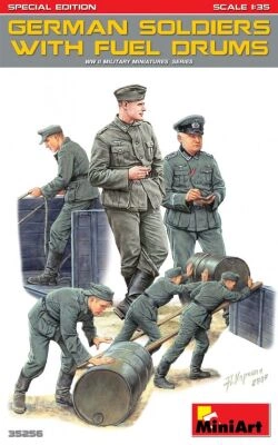 Сборная модель 1/35 Фигуры немецкие солдаты с топливными бочками, специальное издание Миниарт 35256 детальное изображение Фигуры 1/35 Фигуры