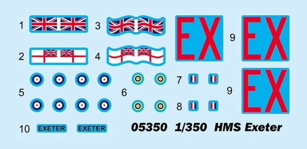 HMS Exeter детальное изображение Флот 1/350 Флот