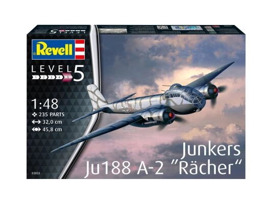 Scale model 1/48 Airplane Junkers Ju188 A-2 &quot;Rächer&quot; Revell 03855 детальное изображение Самолеты 1/48 Самолеты