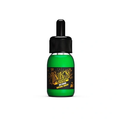Акрилове чорнило NATURE GREEN / ПРИРОДНО-ЗЕЛЕНИЙ – INK AK16008 AK-interactive детальное изображение AK the INKS Краски