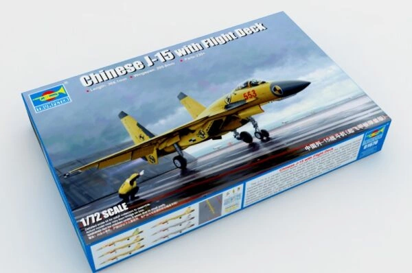 Сборная модель китайского истребителя J-15 с кабиной экипажа детальное изображение Самолеты 1/72 Самолеты
