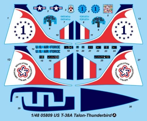 T-38A Talon Thunderbird детальное изображение Самолеты 1/48 Самолеты