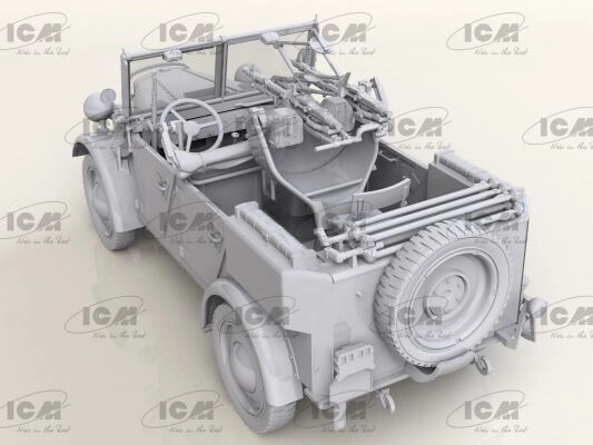 Scale model 1/35 German anti-aircraft vehicle le.gl.Einheitz-Pkw Kfz.4 ICM 35584 детальное изображение Автомобили 1/35 Автомобили