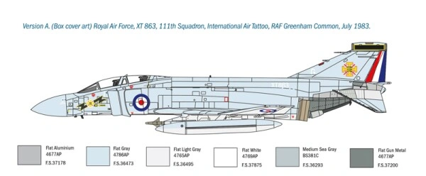 Scale model 1/72 Airplane F-4M Phantom FG.1 Italeri 1434 детальное изображение Самолеты 1/72 Самолеты