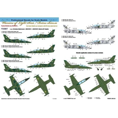 Foxbot 1:72 Декаль Ukrainian Albatrosses: L-39C/M/M1 Albatros ВПС України детальное изображение Декали Афтермаркет