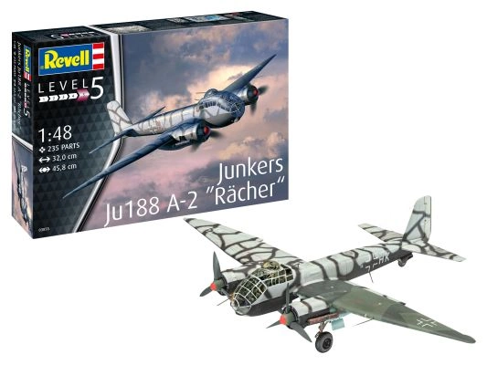 Scale model 1/48 Airplane Junkers Ju188 A-2 &quot;Rächer&quot; Revell 03855 детальное изображение Самолеты 1/48 Самолеты