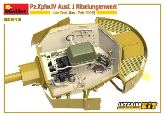 Scale model 1/35 German tank Pz.Kpfw.IV Ausf. J Nibelungenwerk Late Prod. (Jan – Feb 1945) Miniart 35342 детальное изображение Бронетехника 1/35 Бронетехника