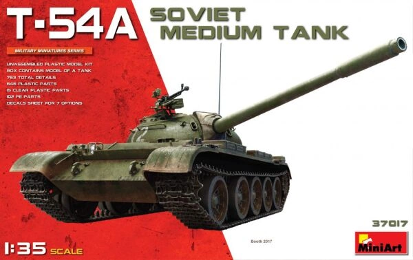 Scale model 1/35 Soviet tank T-54A Miniart 37017 детальное изображение Бронетехника 1/35 Бронетехника