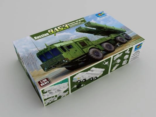 Збірна модель 1/35 РСЗВ 9А53 Ураган-1М (Торнадо-С) Trumpeter 01068 детальное изображение Реактивная система залпового огня Военная техника