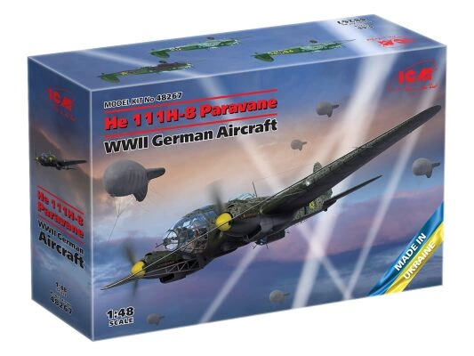 Німецький літак часів Другої світової війни He 111H-8 Paravane детальное изображение Самолеты 1/48 Самолеты