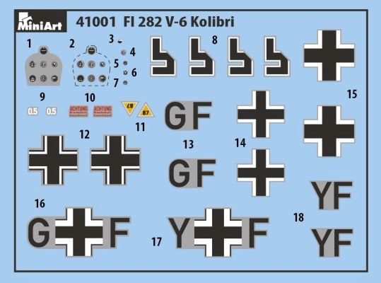 Scale model 1/35 Helicopter FL 282 V-6 Kolibri Miniart 41001 детальное изображение Вертолеты 1/35 Вертолеты