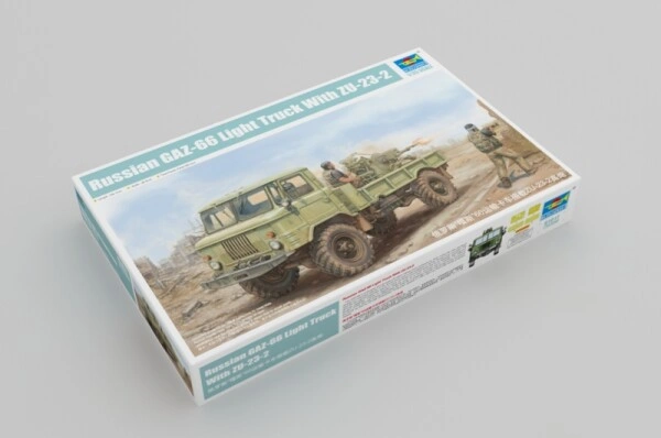 Сборная модель 1/35 Грузовик ГАЗ-66 с зенитной установкой ЗУ-23-2 Трумпетер 01017 детальное изображение Автомобили 1/35 Автомобили