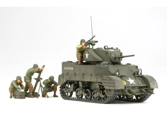 Сборная модель 1/35 легкий танк США M5A1 Тамия 35313 детальное изображение Бронетехника 1/35 Бронетехника
