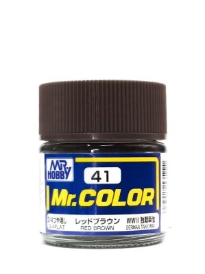 Red Brown flat Німеччина Tank WWII, Mr. Color solvent-based paint 10 ml / Червоно-коричневий матовий детальное изображение Нитрокраски Краски