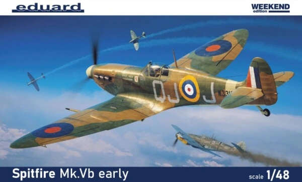 Scale model 1/48 Aircraft Spitfire Mk.Vb early Weekend Edition Eduard 84198 детальное изображение Самолеты 1/48 Самолеты