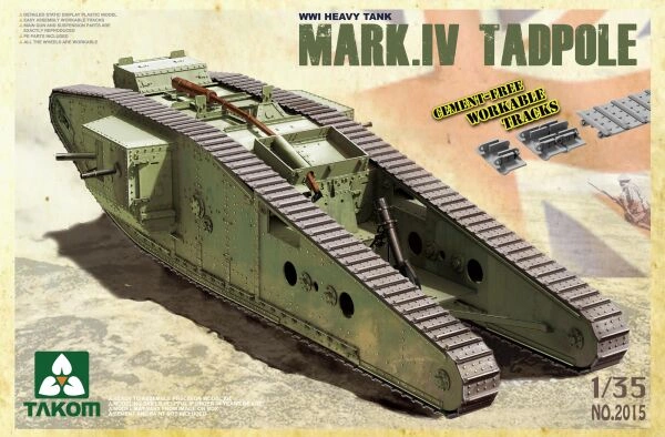 WWI Heavy Battle Tank Mark IV Male Tadpole w/Rear mortar детальное изображение Бронетехника 1/35 Бронетехника